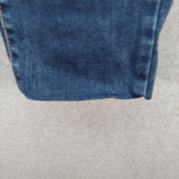 Universal Thread Distressed Skinny Jean Medium Wash Size 14/32R  Cut Bottom - Picture 3 of 16